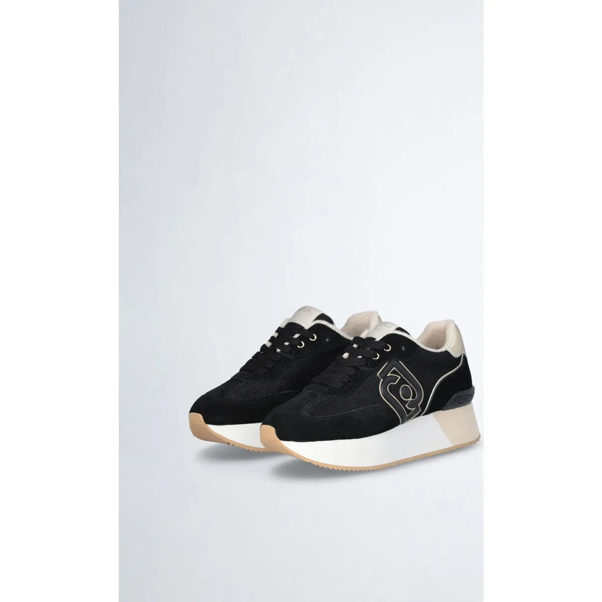 Zapatillas de malla brillante con plataforma