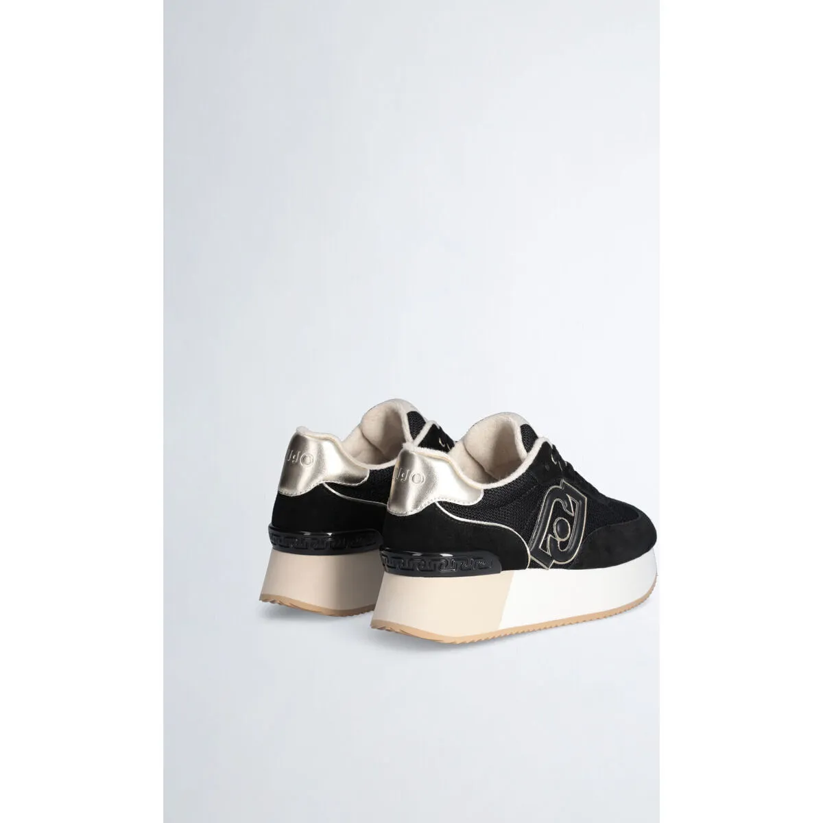 Zapatillas de malla brillante con plataforma