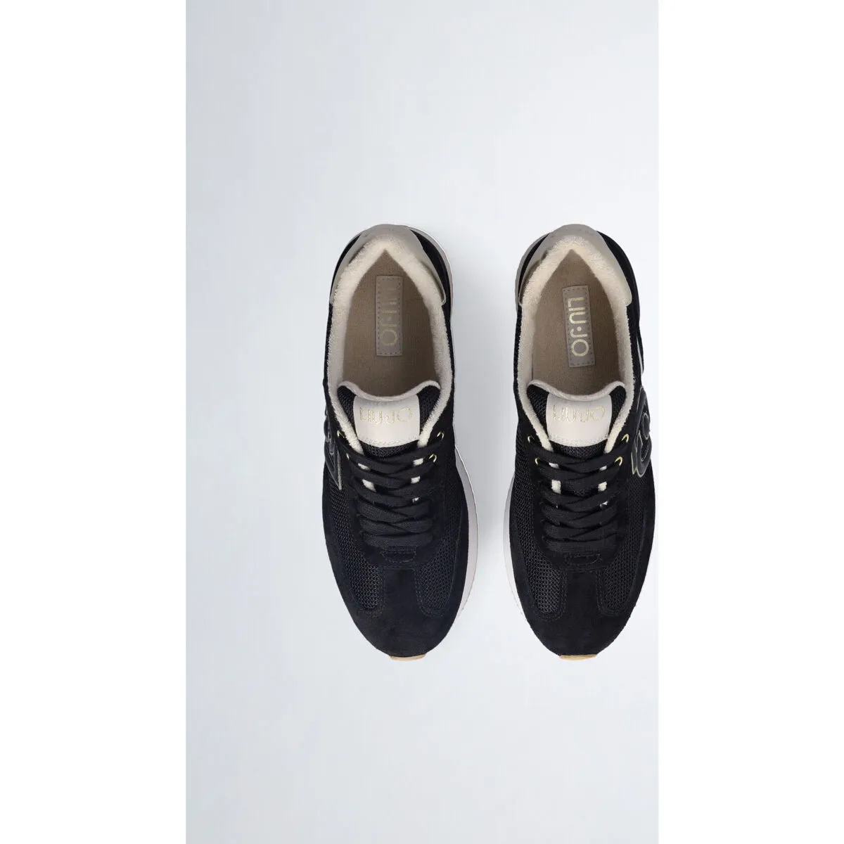 Zapatillas de malla brillante con plataforma