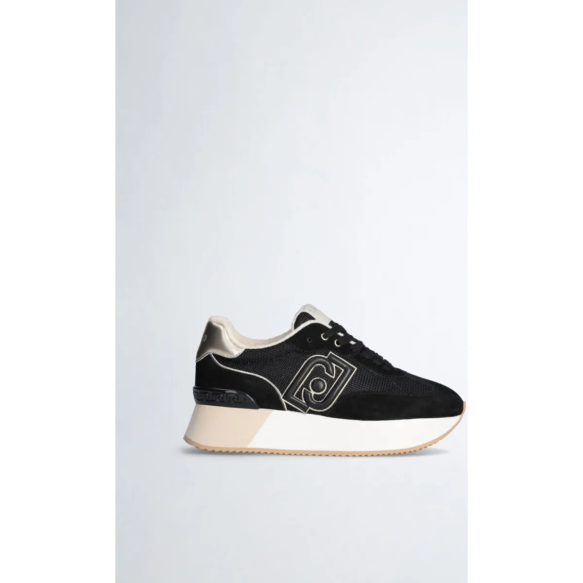 Zapatillas de malla brillante con plataforma