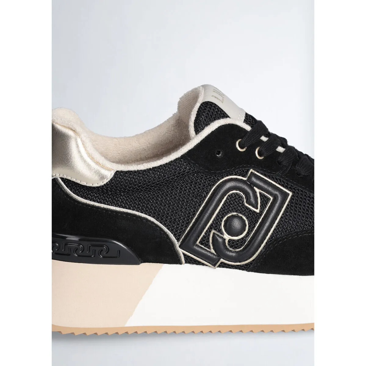 Zapatillas de malla brillante con plataforma