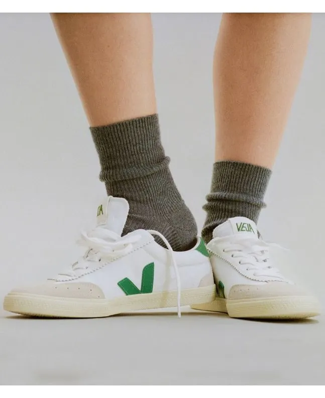 Zapatillas Veja Volley Canvas White Emeraude Unisex