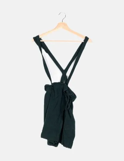 Zara Falda con tirantes verde casual